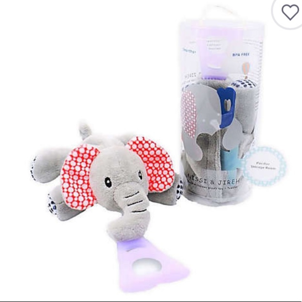 Nissi & Jireh® Elephant 4-in-1 Pacifier Holder